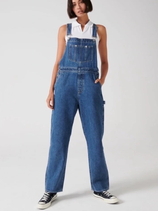 Sunday Best Pants - Sunday Best Overheard Overalls Dungarees Now and Forever Medium Indigo Wash
